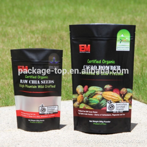 resealable zipper tea stand up pouches